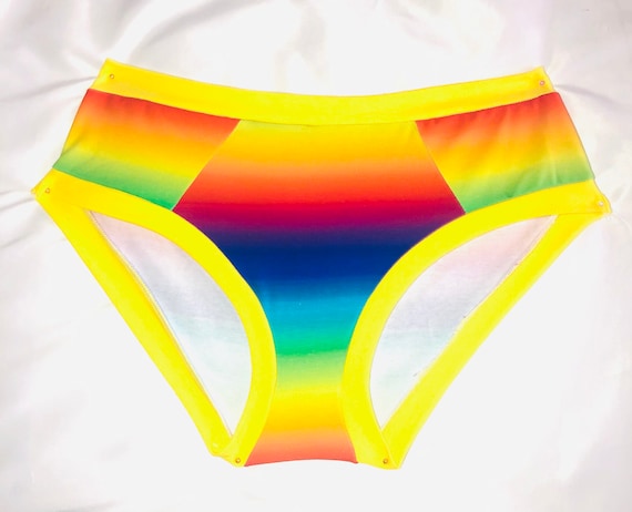 Panties/underwear/ Women Panties/women Underwear/women Rainbow Scrundies/  Rainbow Panties/ Rainbow Underwear/ No Elastic Underwear 