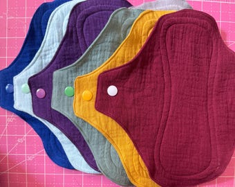 Organic Muslin Cotton Reusable Underwear Liners  | Incontinence Liner |Lightflow Pads | Natural Fabric Washable NON-Waterproof Panty liners