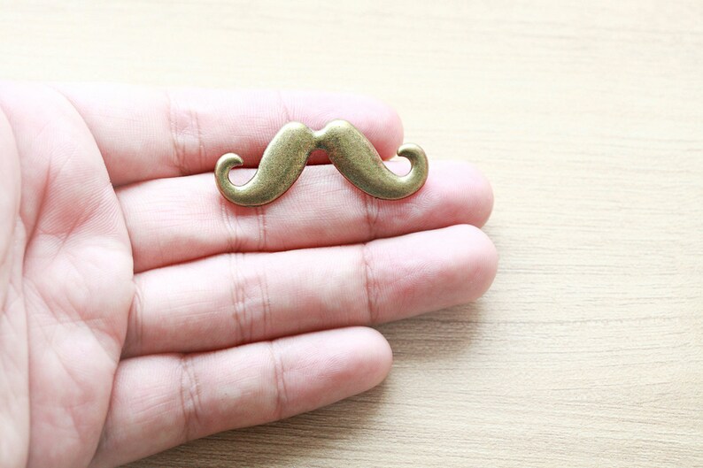 6 pcs of Alloy Mustache Shape Connector Charms Antique Bronze Etsy