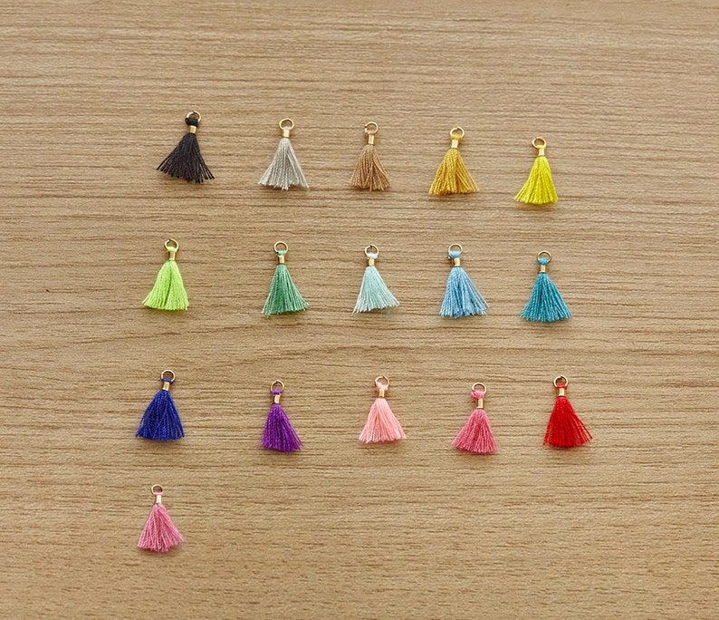 10 Stück Mini Quasten DIY Bastelzubehör Schmuck Quasten