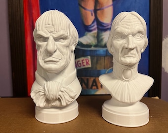 Haunted Mansion Uncle Lucius and Aunt Lucretia Busts 3D print model Set