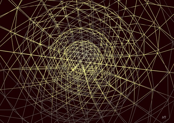 Items similar to Wireframe Art Print on Etsy