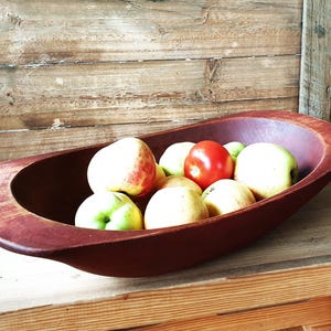 Norwegian Vintage Wood Dough Trough Bowl Scandinavian Nordic farmhouse Folk Craft Woodwork scandinavian Serving Housewarming gift