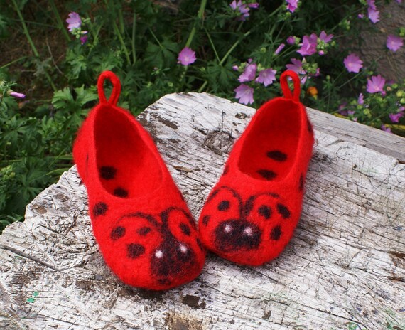 Marienkafer Hausschuhe Norweger Handgemachte Fanny Haus Schuhe Etsy