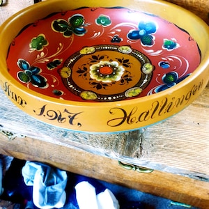 Norway - Hallingdal vintage ale beer bowl Shipping from Norway ScandinavianNordic folk art , craft ,handmade in Norway