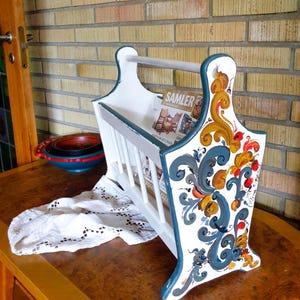 Norwegian ooak  Magazine Holder Scandinavian Vintage Newspaper Holder Nordic One-of-a-kind Housewarming Gift  Shipping from Norway