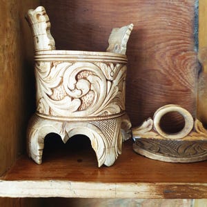 norwegian Rare antique from 1882    Handcarved Ambar shipping from Norway