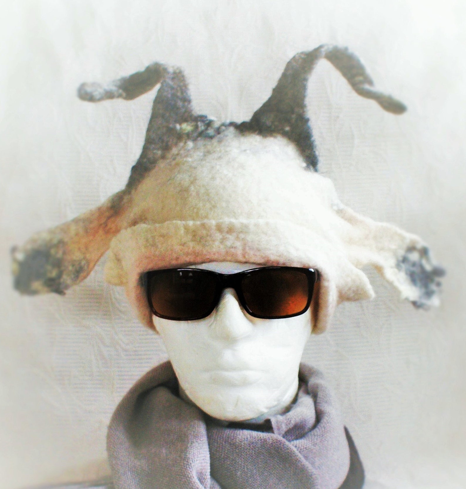 Goat Hat Felted Wool Handmade from Ecological Norwegian Wool Etsy