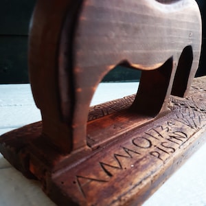 Scandinavian Rare Antique Handcarved Wood Mangle Board Nordic Folk Art Norwegian Craft Horse Collectible One-of-a-kind Gift