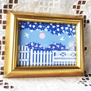 porsgrund NORWAY Framed Porcelain Tile Wall Decor from Norwegian PorcelainFactory Porsgrund Vintage Gift  Shipping from Norway