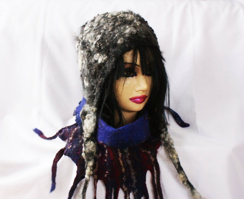felt hat with ear flaps