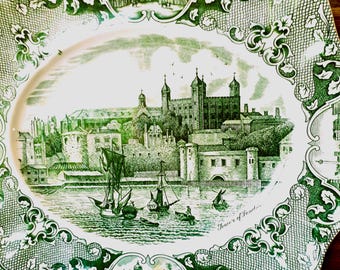 Jonson brothers porcelain   tower of London porscelain dish  or wall decor recive  Discount - 25% in checkout