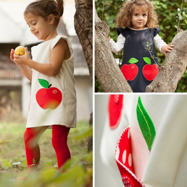 Buy Girls Apple Dress Dress With Pockets Apple Dress Girls Online in