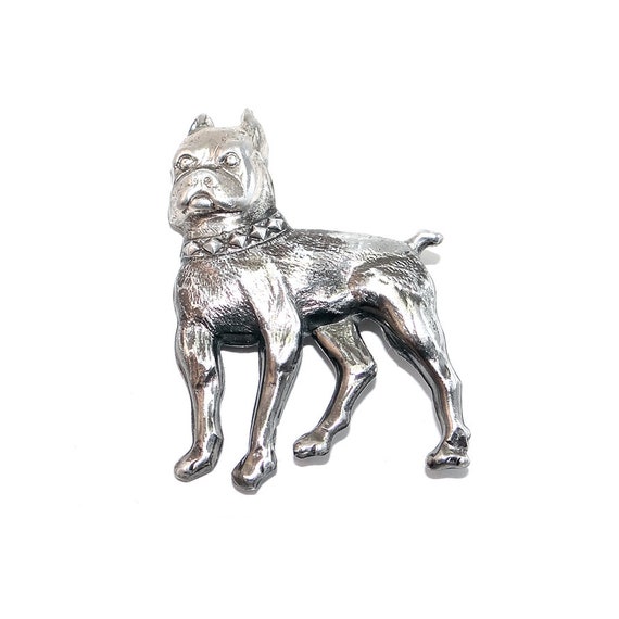 Fashion Jewellery Gold Plated Boxer dog Brooch or Lapel Pin Stud Back 