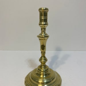 Vintage Baldwin Smithsonian Institution Forged Brass Heavy Candlestick 8.75&quot;