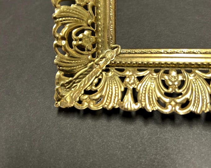 Vintage MCM Gold Tone Metal Photo Frame - 8x10 DIY Decor - Etsy