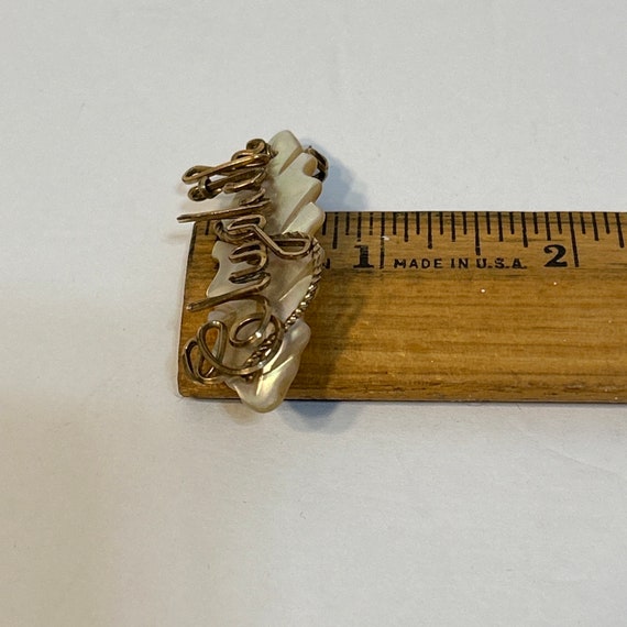 Vintage ELIZABETH Name Cursive Pin Brooch Gold To… - image 6