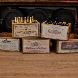 Alte Weinkisten ~ 1:12 Miniatur Puppenhaus Zubehör