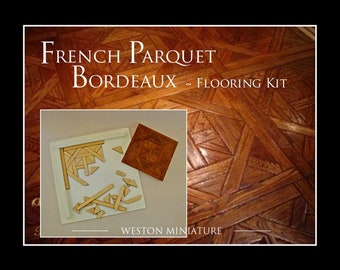 Zestaw do budowy parkietu Bordeaux ~ Miniaturowy domek dla lalek w skali 1:12