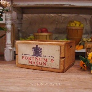British Fortnum & Mason Market Krat 1:12 miniatuur poppenhuisaccessoire