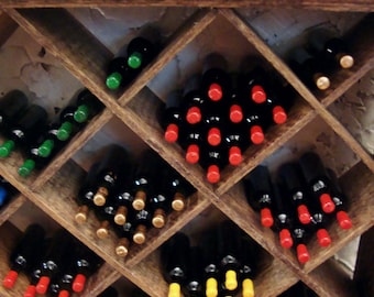 One Dozen (12) Vineyard Wine Bottles ~ 1/12 Scale Dollhouse Miniature Wine Bottles