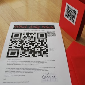 Wil je met me trouwen - QR-code kruissteekpatroon