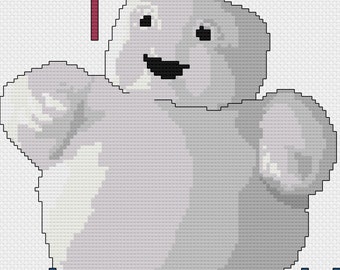 Patrón de punto de cruz Mini hombre malvavisco