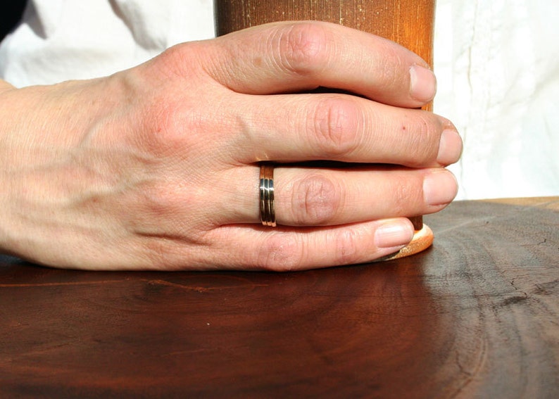 Set of 14k gold thin stacking band rings in white gold, rose gold or yellow gold