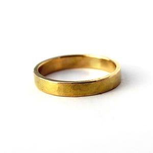 Hammered 18k Gold Wedding Band Ring - 3mm Solid Gold