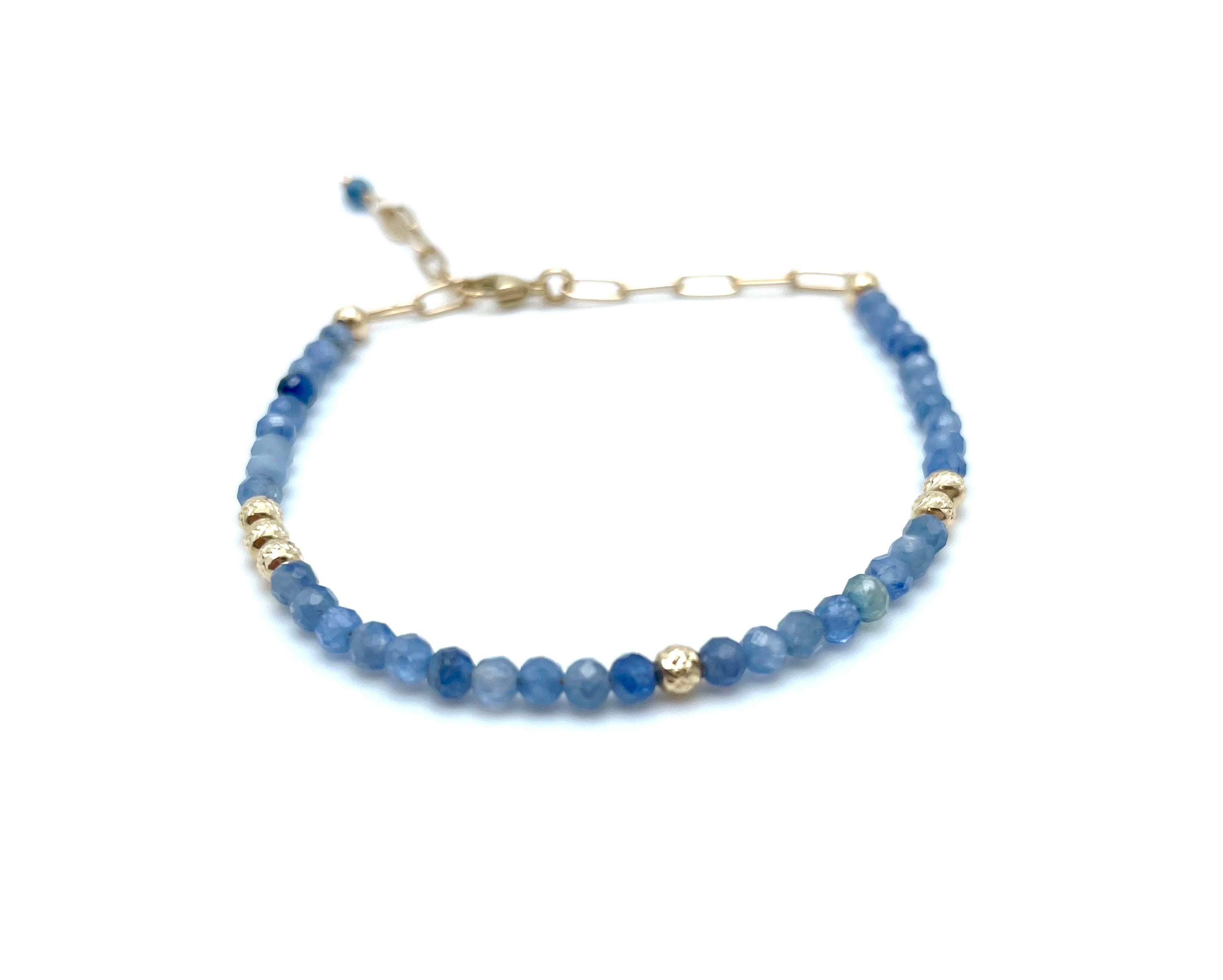 14 Mm Kyanite Bracelet - Etsy