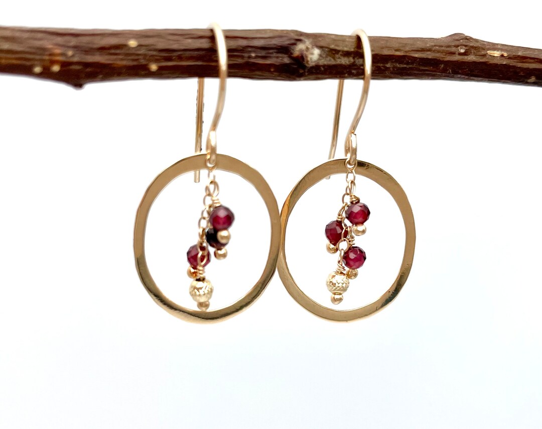 14k Gold Earrings. Solid Gold Hoop Earrings With Etsy