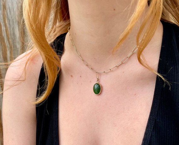 14k jade clearance pendant