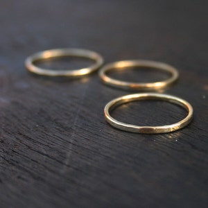 14k gold thin band ring