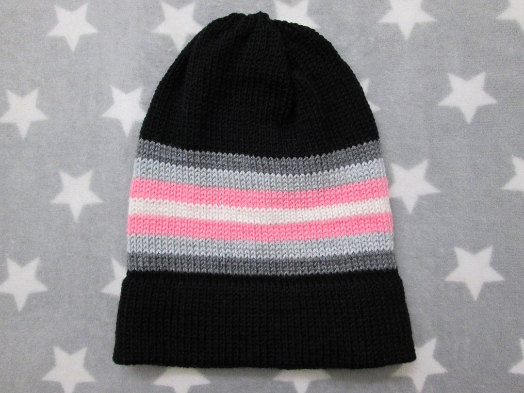 Knit Pride Hat Demigirl Pride Black Slouchy Beanie - Etsy