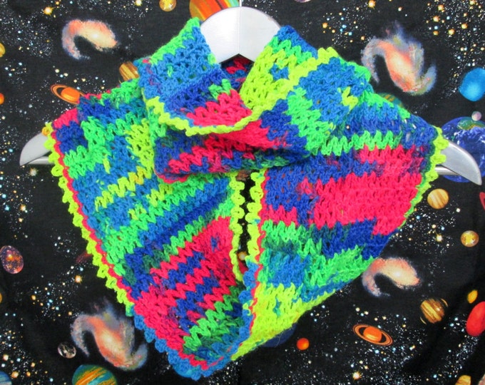 Neon Infinity Mobius Scarf - Crochet