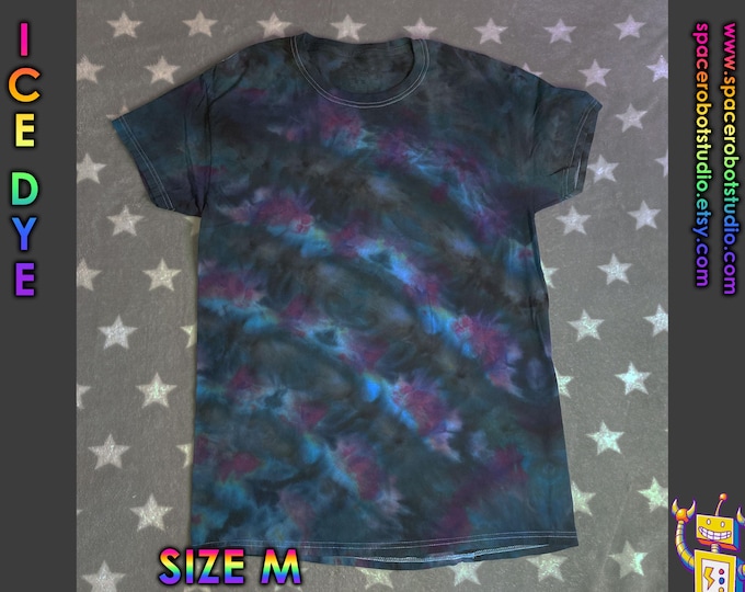 Ice Dye T-Shirt | Dark Nebula Ripple | Size M