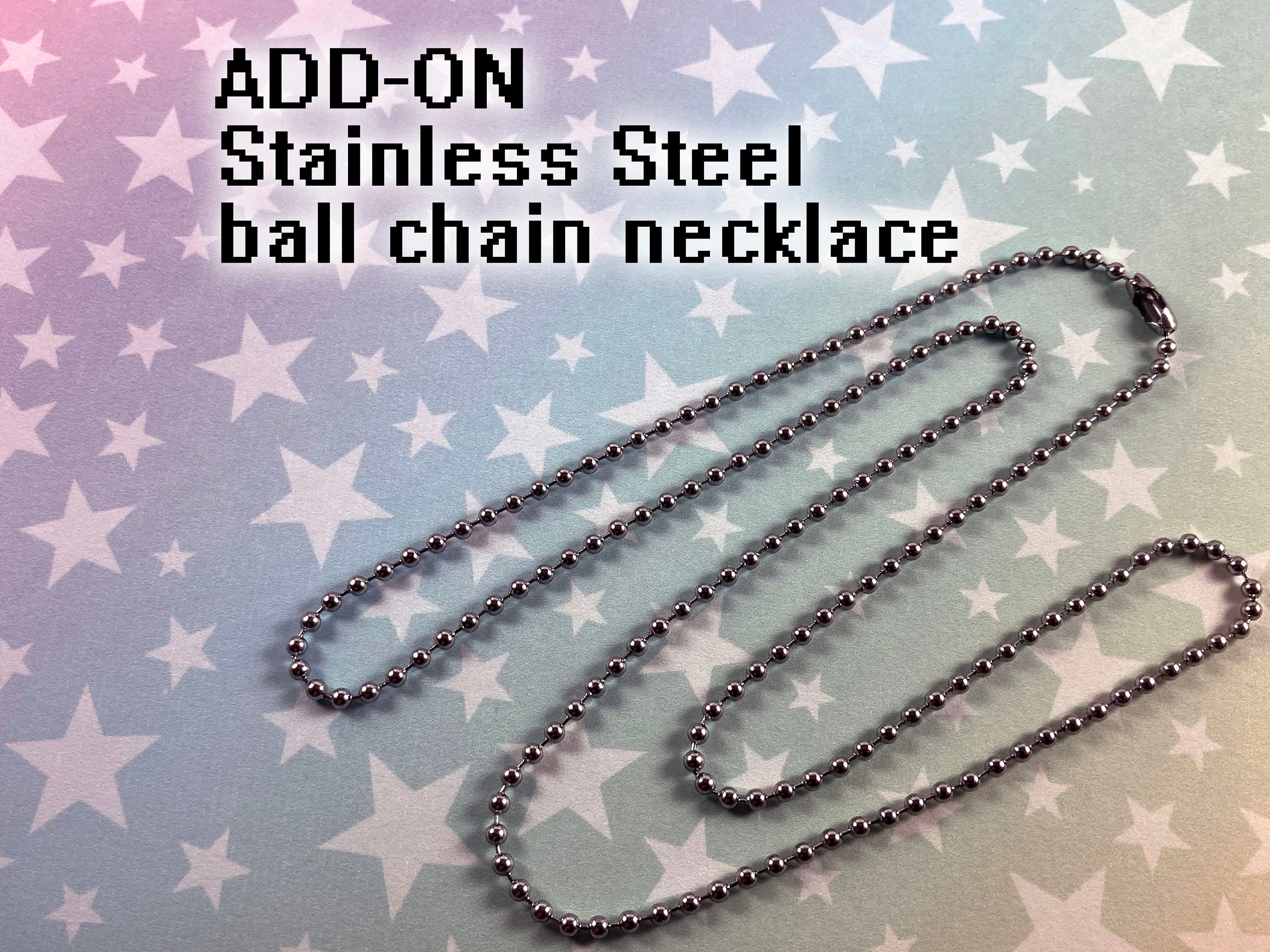 ADD-ON - Stainless Steel Ball Chain - 24 Necklace - Replacement or Extra  Chain for the Communication Necklaces