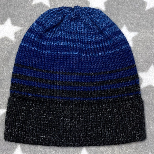 Ombre Wool Hat with Chain Gradient Black main image 1