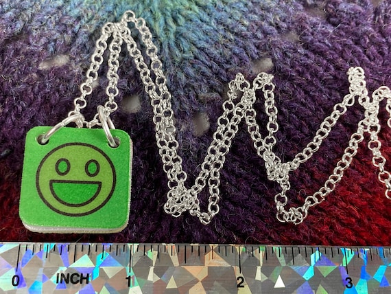 Communication Necklace Autism Interaction Overload Silver Rolo Chain Etsy