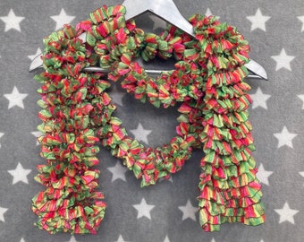 Feathery Ruffle Scarf | Neon Sparkles