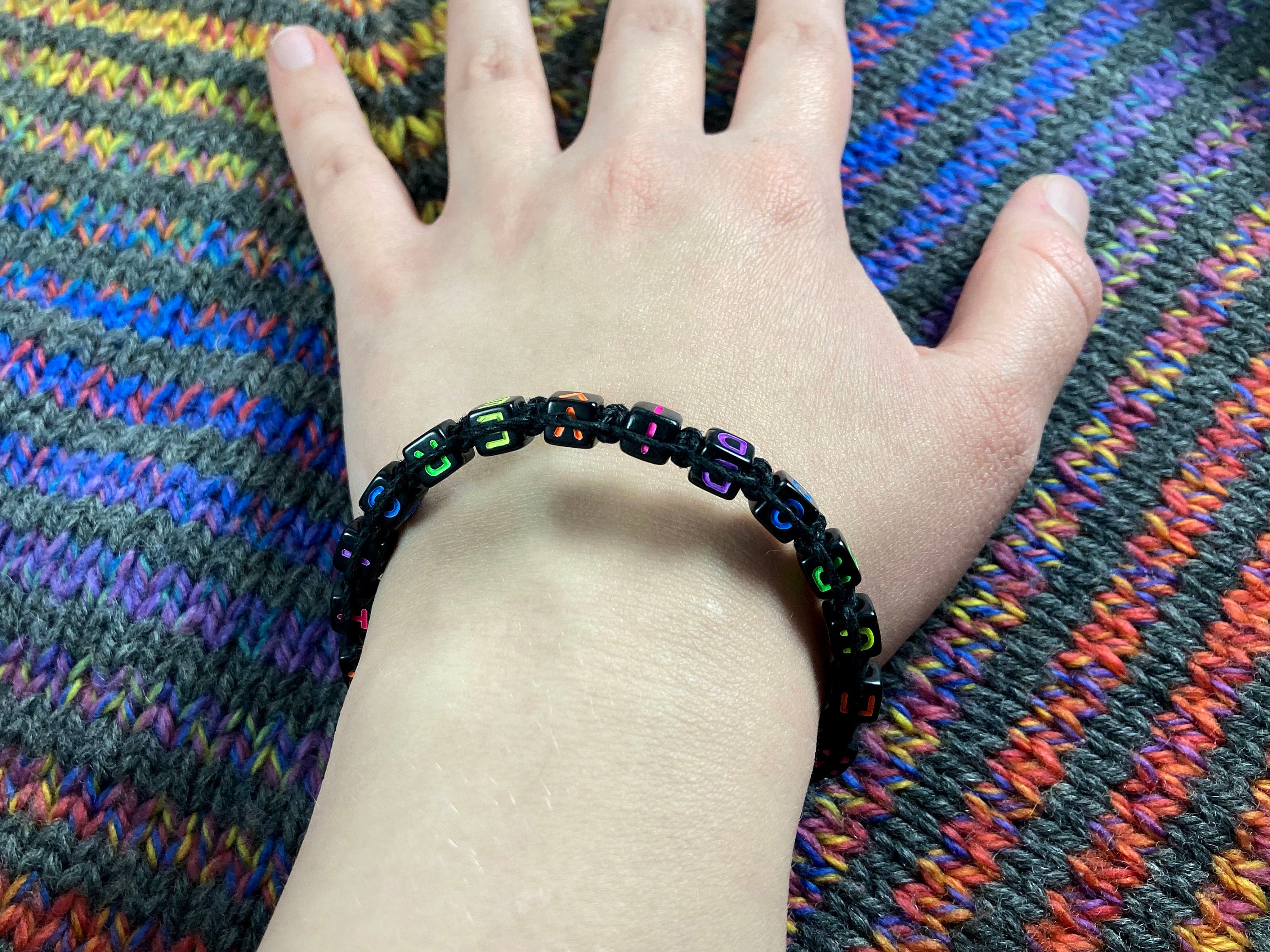 Black Rainbow Bracelet, Abalone Shell Memory Wire Cuff — CindyLouWho2