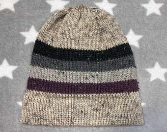 Tweed Wool Knit Pride Hat - Ace Pride - Cream