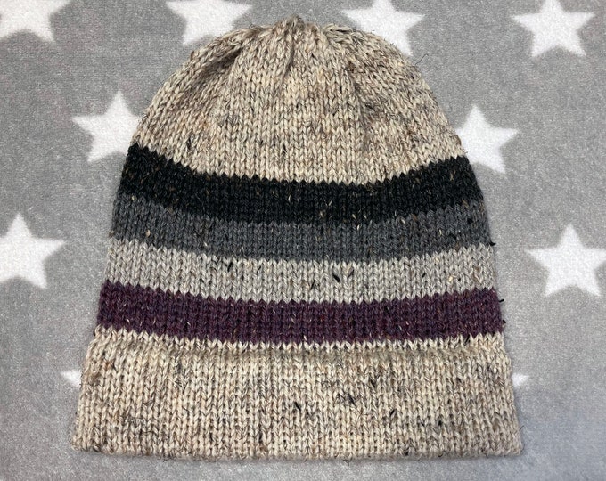Tweed Wool Knit Pride Hat - Ace Pride - Cream