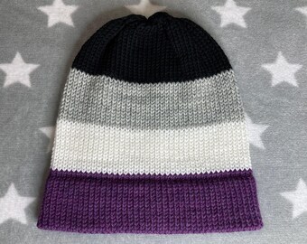 100% Wool Knit Pride Hat | Asexual Pride