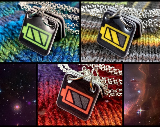 Communication Necklace | Batteries | Silver Rolo Chain