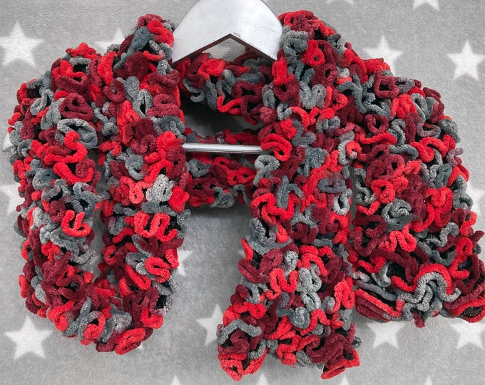 Brain Scarf | Reds & Grey
