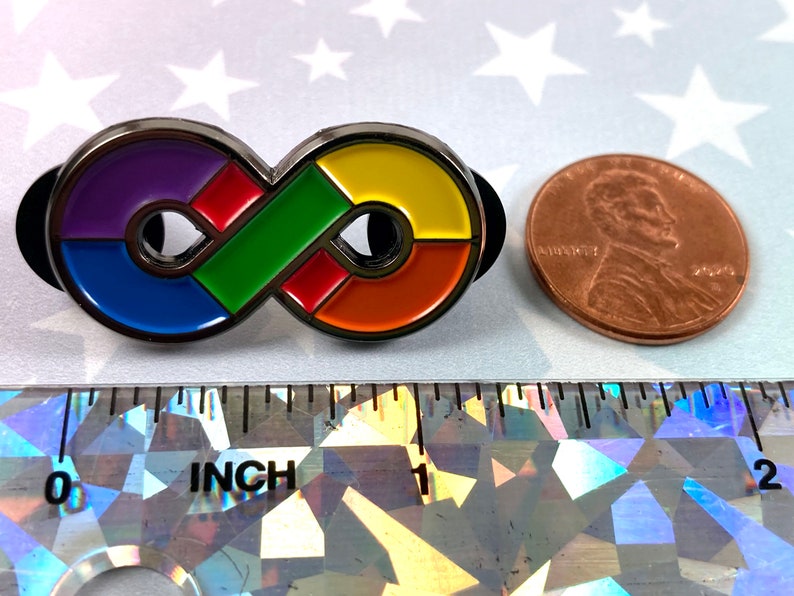 Infiny Pin Rainbow Infinity Pin | Neurodiversity Pride | Soft Enamel Pin | 1.25 ...