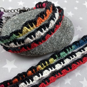 Piano Keyboard Hemp Bracelet | Music Bracelet | 3 Color Options | 1 Bracelet | 7 to 8 Inches Adjustable