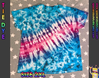 Tie Dye T-Shirt | Bisexual Shark Attack | Size 2XL