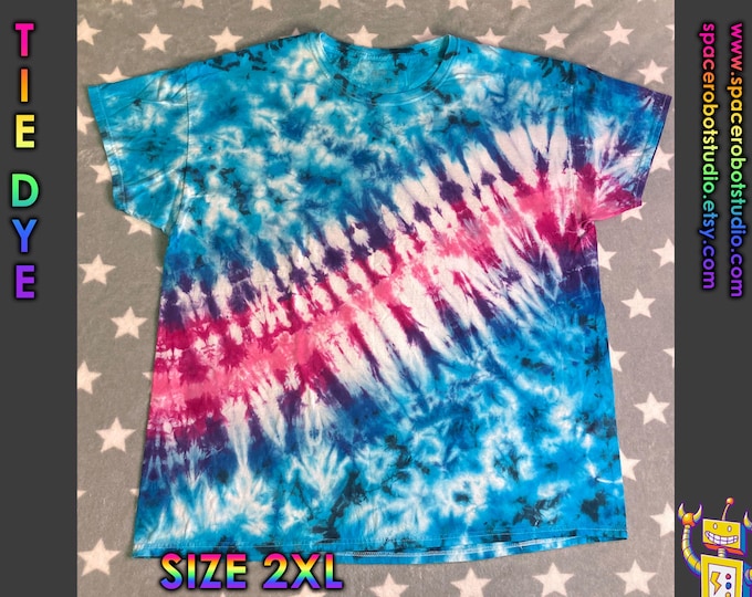 Tie Dye T-Shirt | Bisexual Shark Attack | Size 2XL